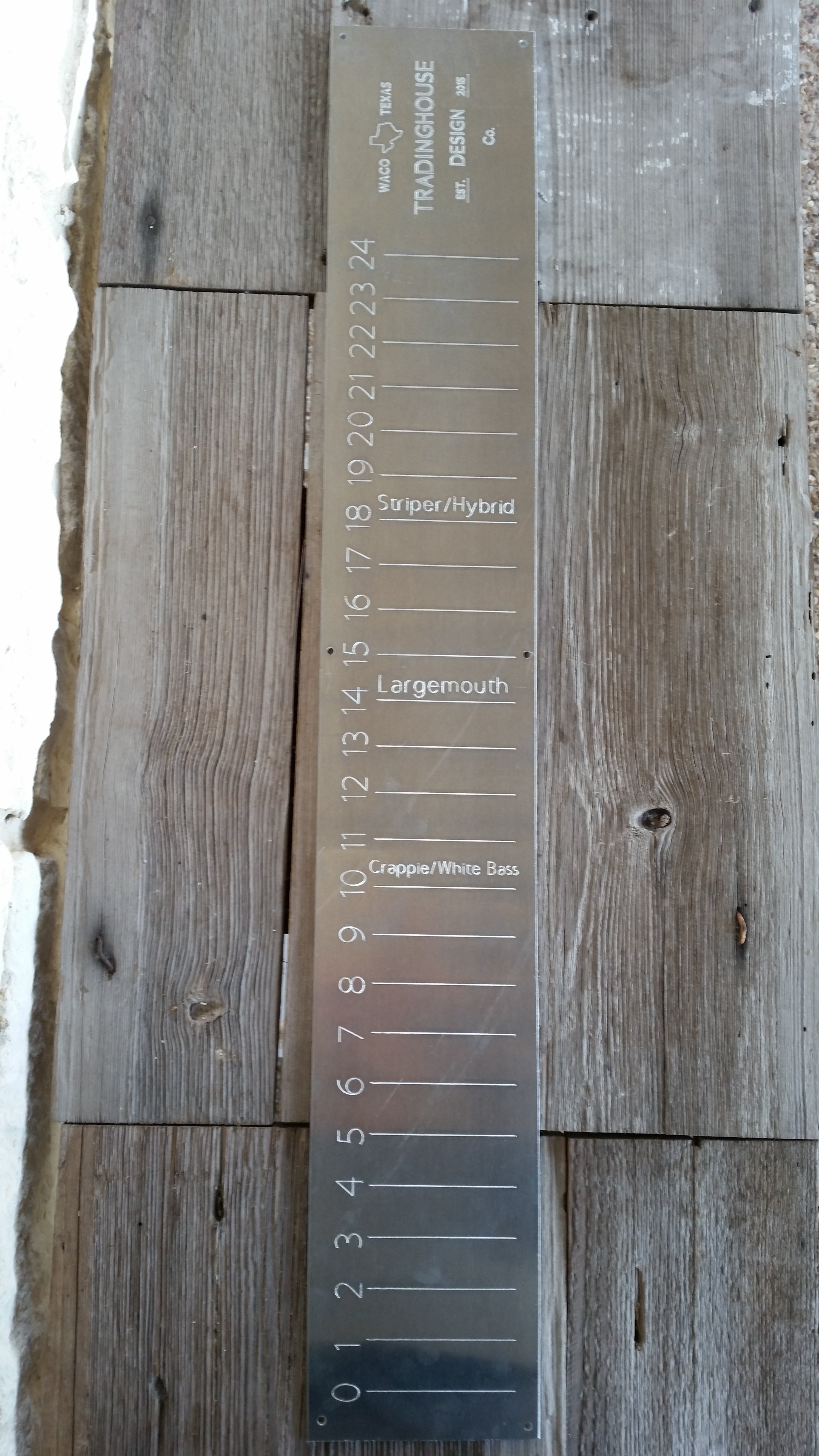 Custom wood measuring hot board.